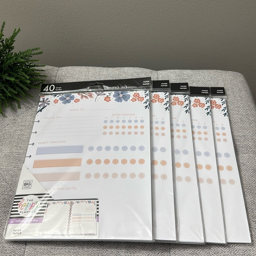 🎀 Happy Planner bundle Big size wellness inserts